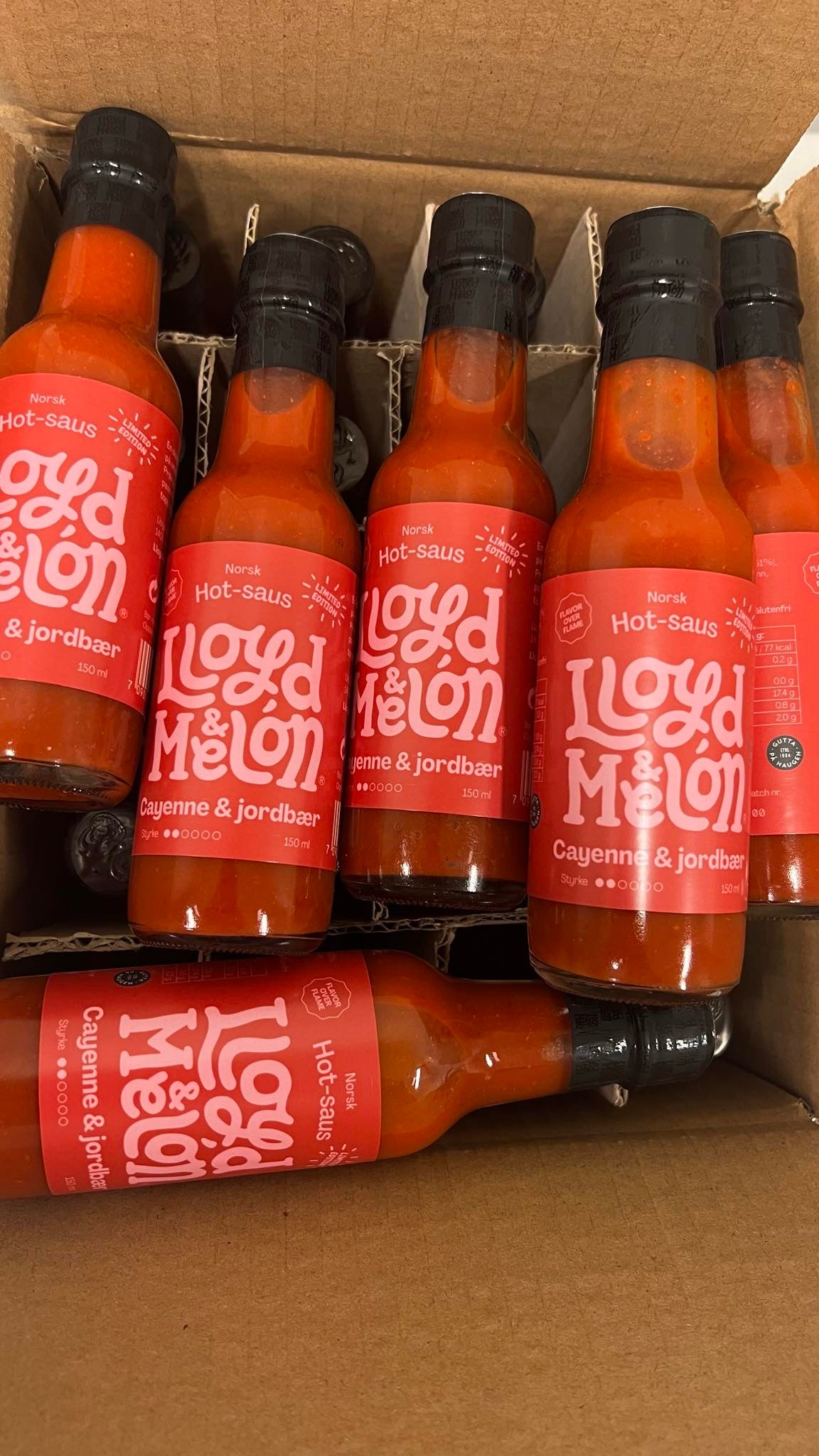 Cayenne & jordbær hot sauce